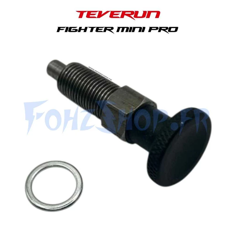 Goupille de verrouillage pliable effet carbone pour Teverun Fighter Mini Pro 2025 - Vue 1