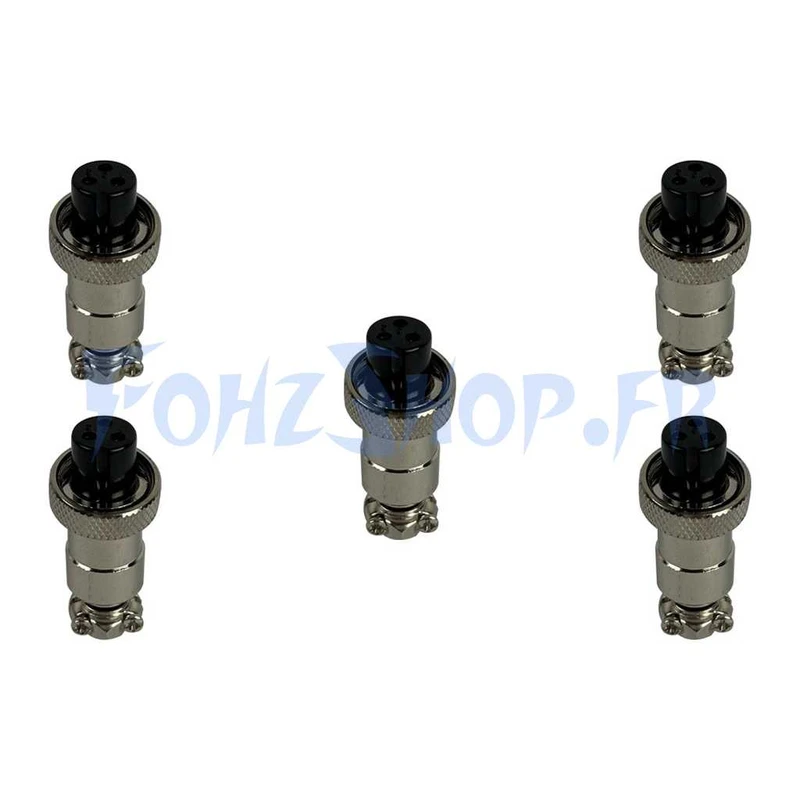 Prise GX12 3 pins femelle x5 pcs - Vista 3