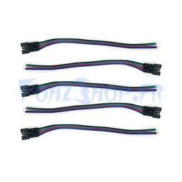 Câble JST 4 pins mâle x5 - Vue 2