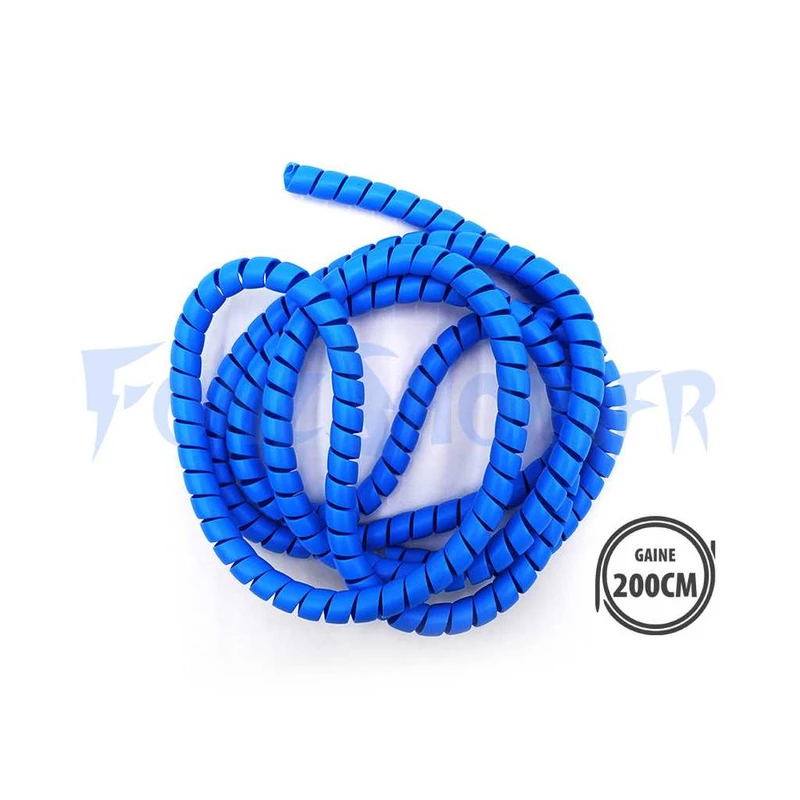 Gaine protège-câbles bleue 2m - Vue 1