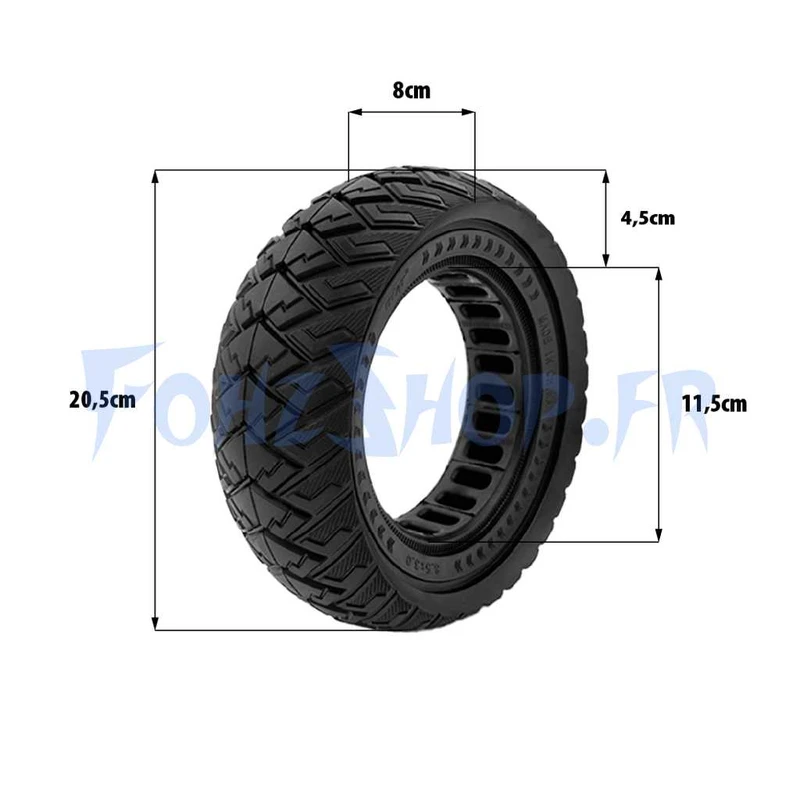Pneu plein 8.5x3 pour Vsett 8, Vsett 9 & Kukirin G2 Pro 2023 - Vue 3