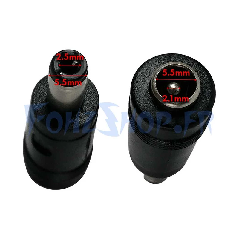 Embout adaptateur DC 5.5-2.5 mm > 2.1 mm - Vue 2