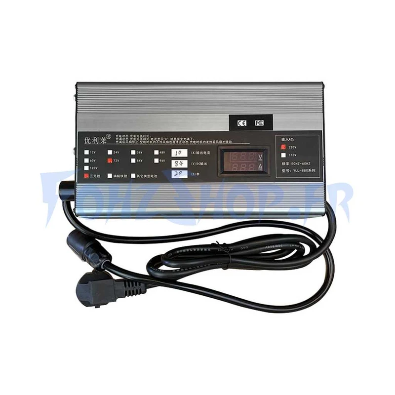 Pack chargeur rapide 72V > 84V 1-10A + adaptateur LP16 - Vista 1