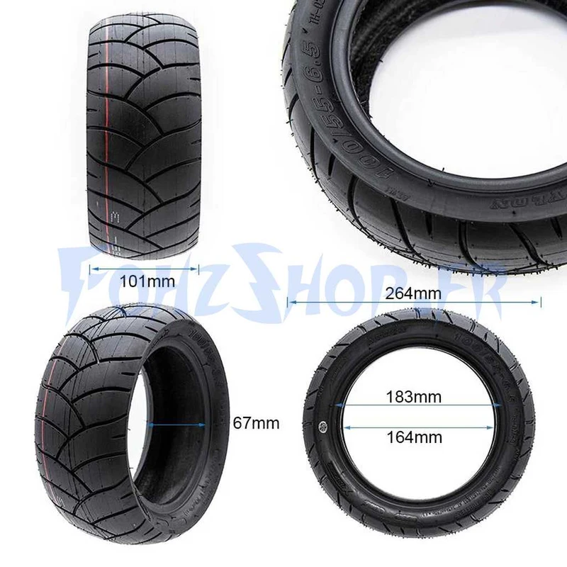 Pneu Xuancheng tubeless 100/55 R6.5 route - Vue 2